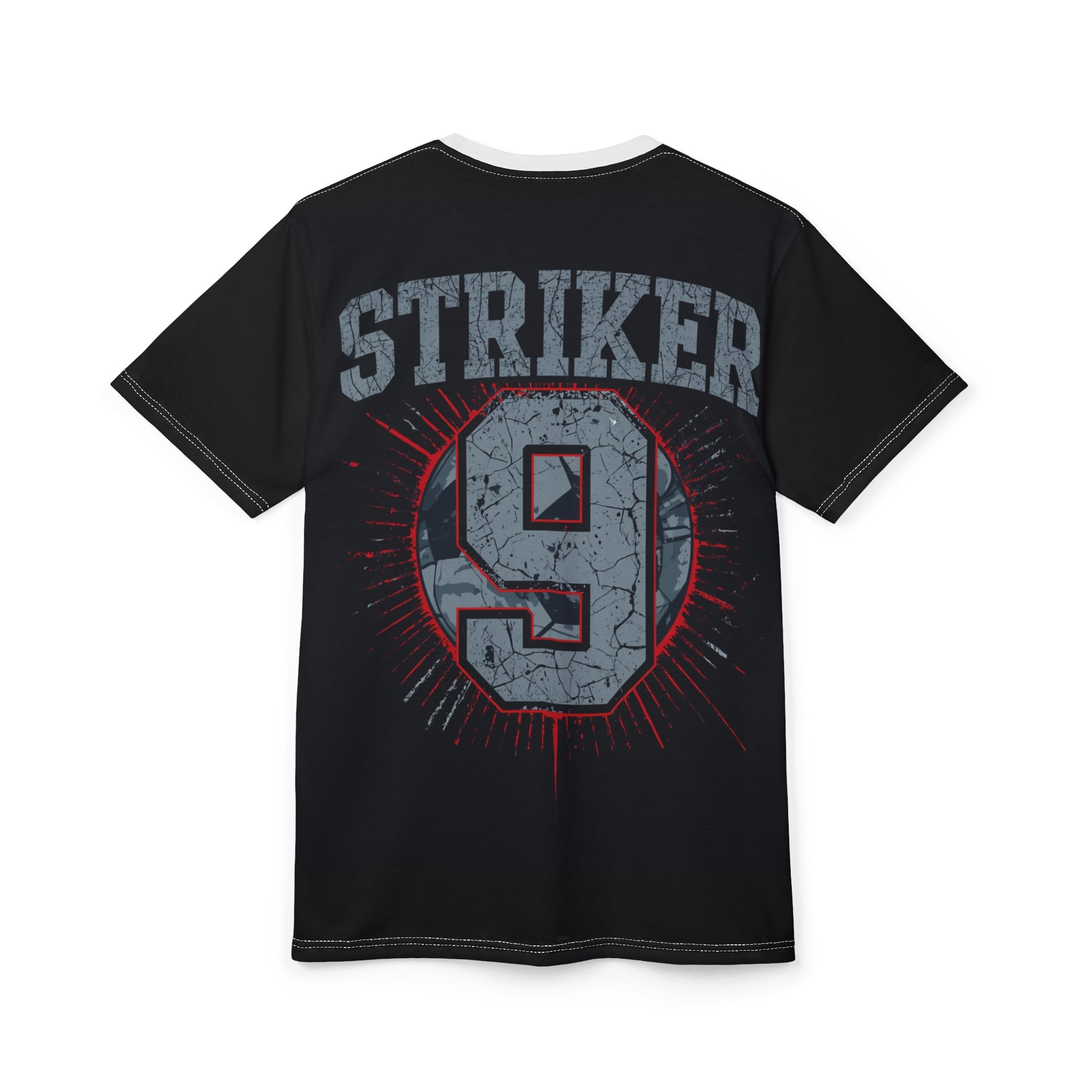 Striker Soccer Tee — Dynamic Football Player Graphic T‑Shirt