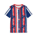 Men's Red & Blue All-Over Print Sports Jersey — Number 9 Team Shirt
