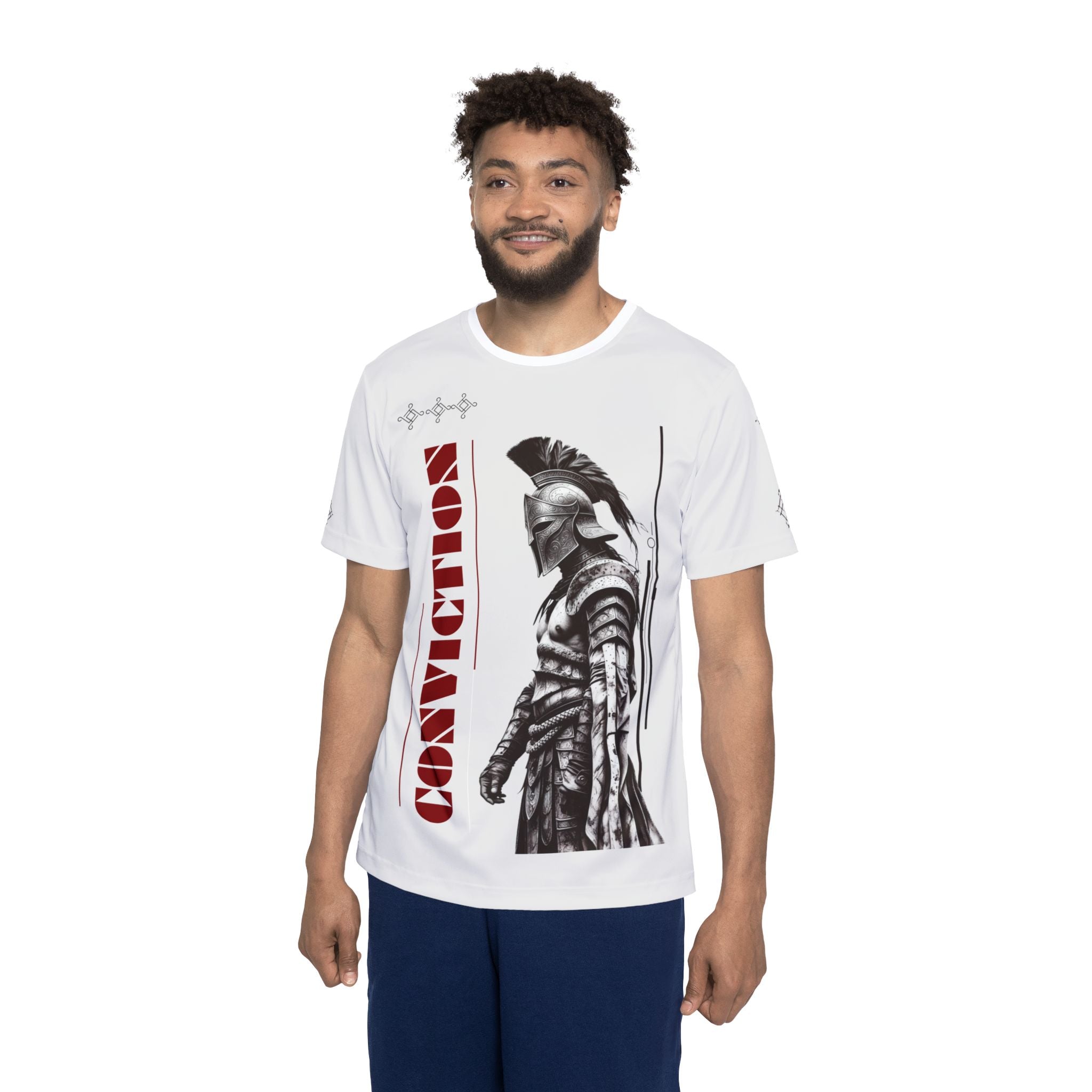 Conviction Spartan Sports Jersey — "Never Back Down" Athletic Tee