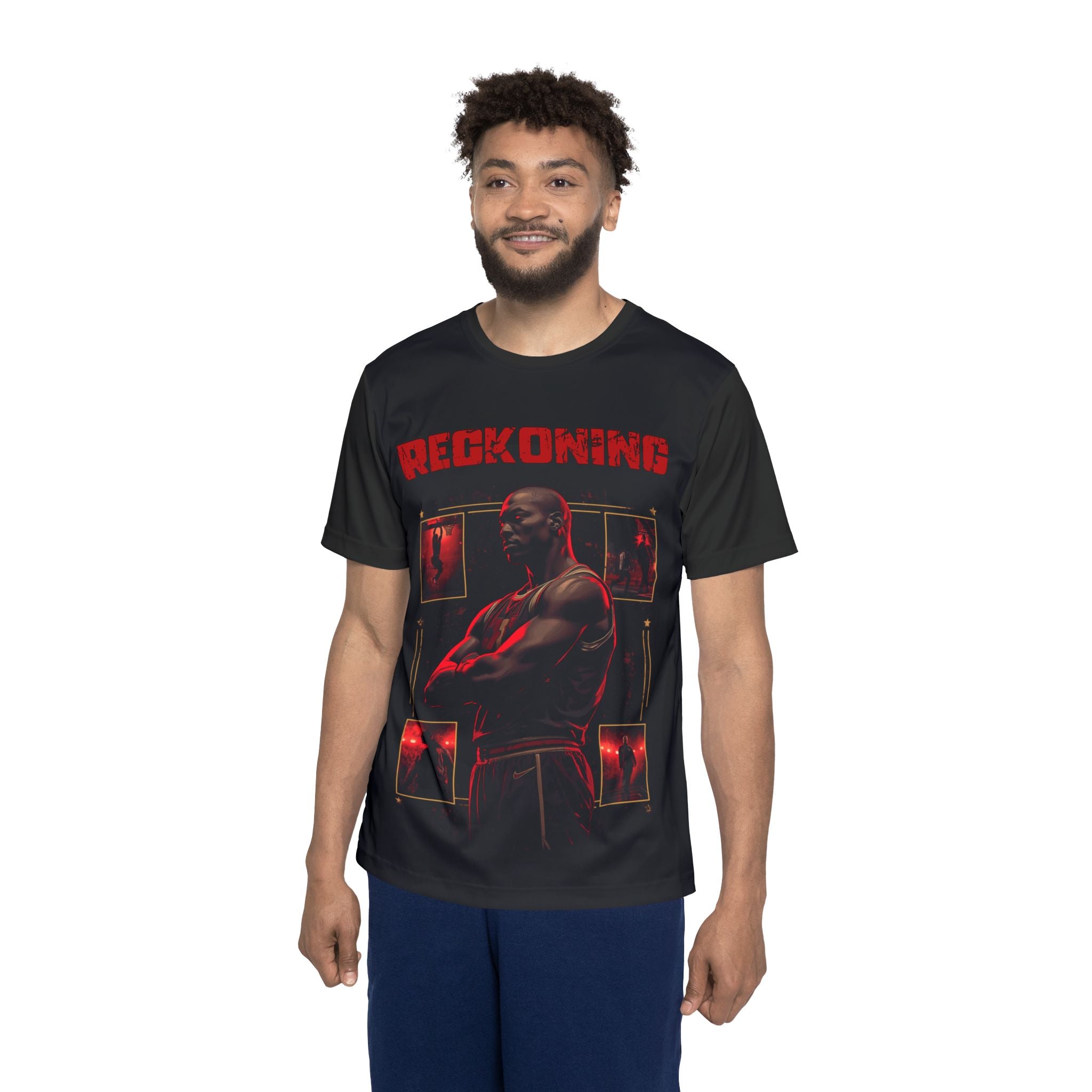 Reckoning Athletic Jersey — Dark Red Warrior AOP Sports Tee