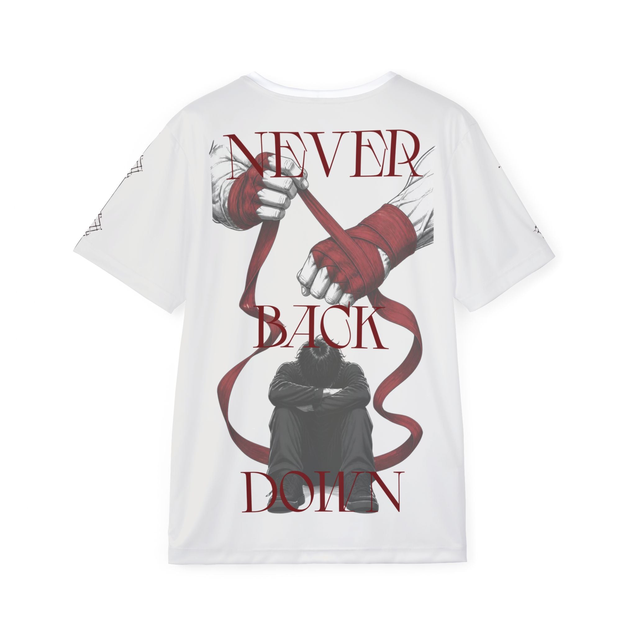 Conviction Spartan Sports Jersey — "Never Back Down" Athletic Tee